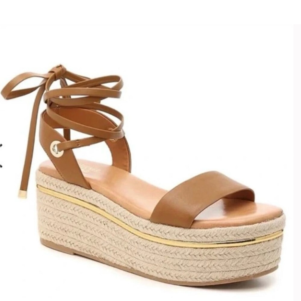 DSW Tan Espadrille Platform Sandals
